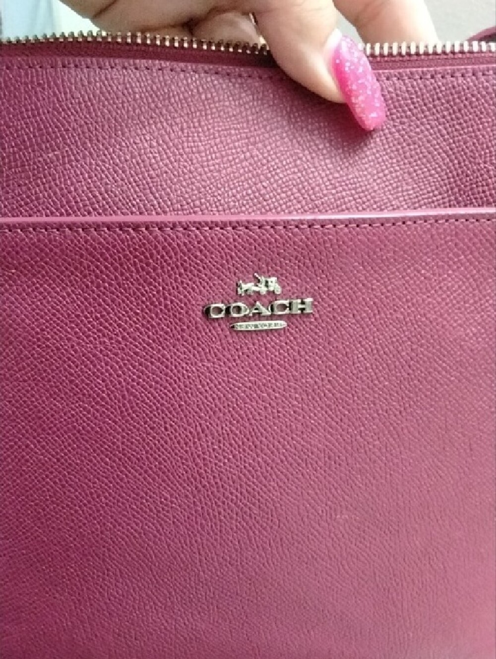 Coach Pebble Leather Crossbody Bag in Berry Pink - Picture 5 of 10